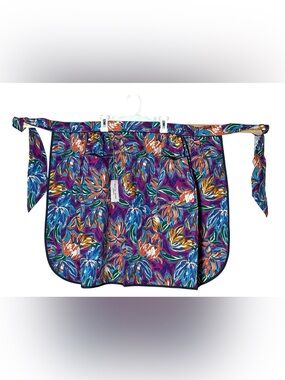 Hanae Mori Colorful Floral Apron,NWT